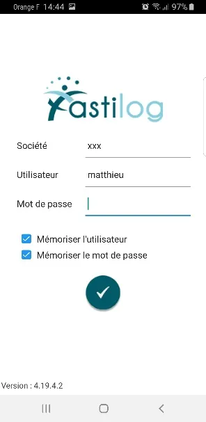 Capture d’écran Fastilog