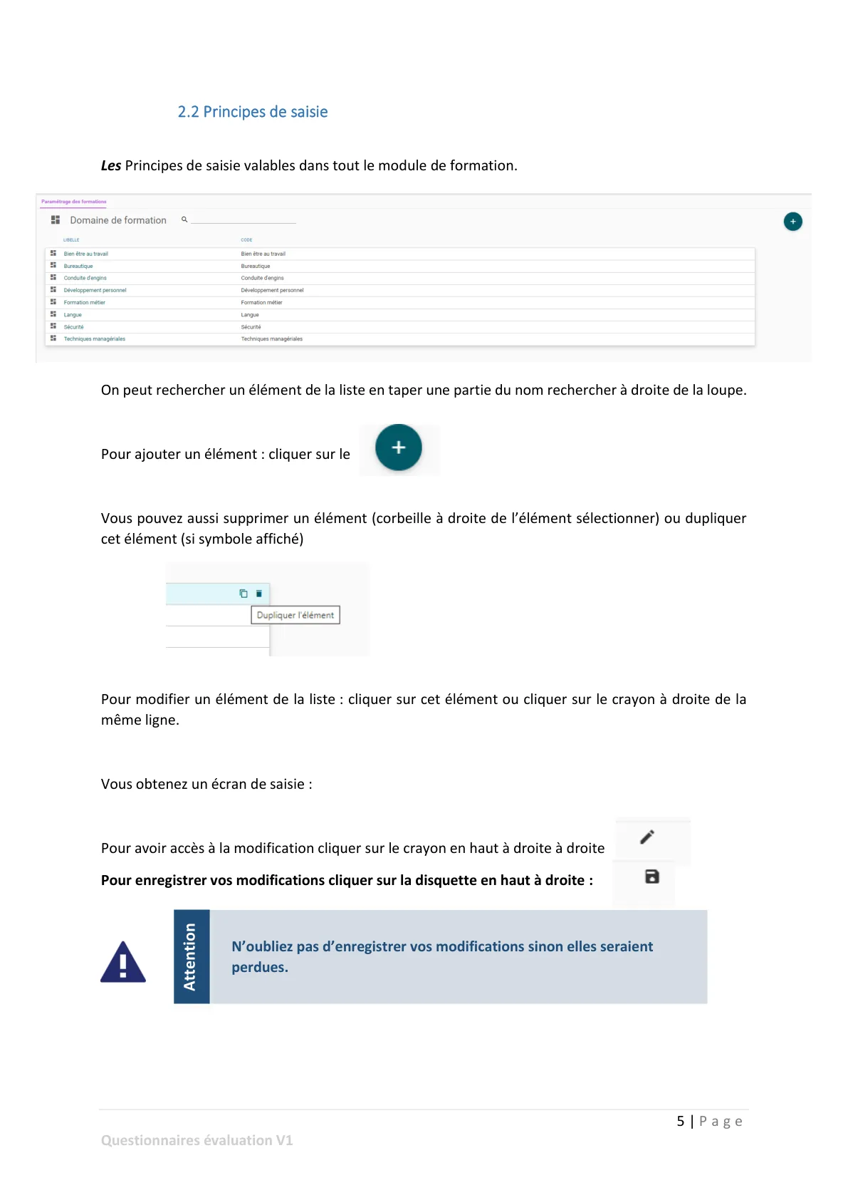 Accès au module — page 2