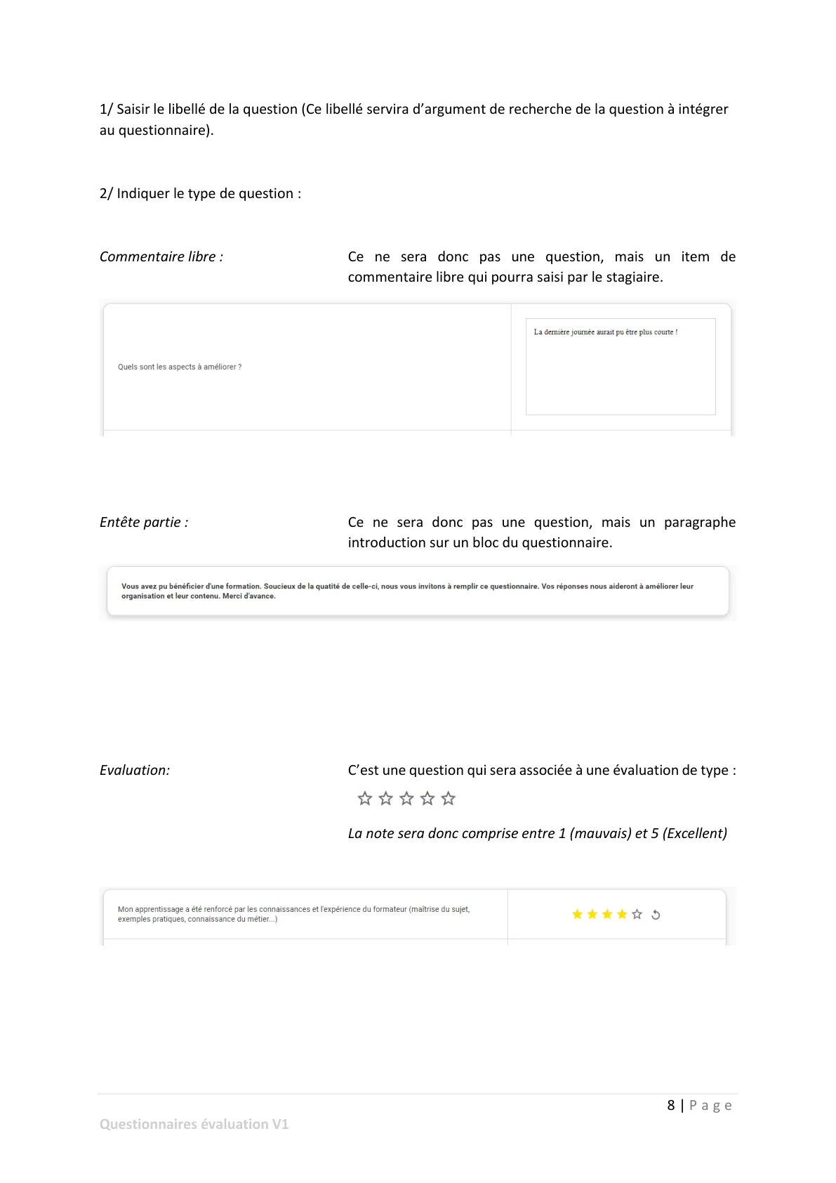 Gestion des questions — page 2