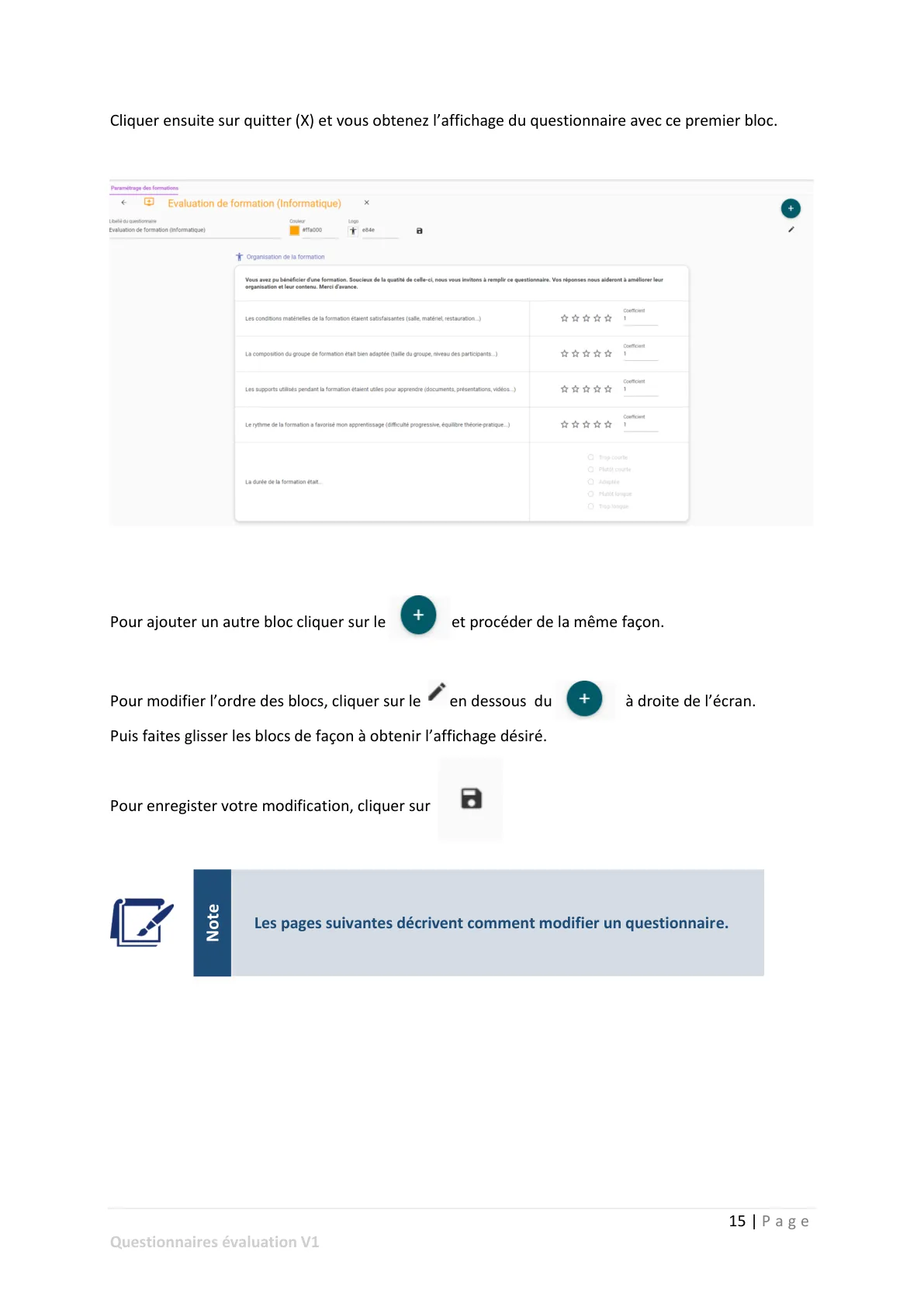 Création des questionnaires — page 5